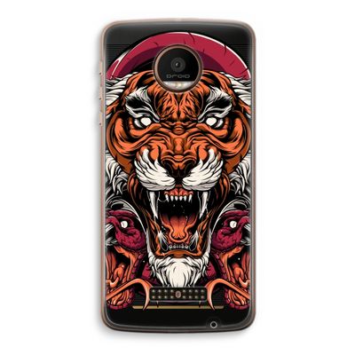 Tiger and Rattlesnakes: Motorola Moto Z Force Transparant Hoesje