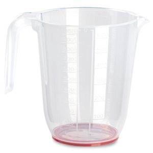 Keuken maatbeker/mengbeker - kunststof - transparant - 1000 ml