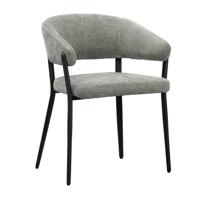 Leen Bakker - Eetkamerstoel Liv - - Stof - Groen - 58x59x77 Cm