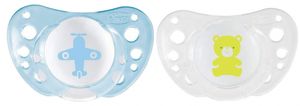 Chicco fopspeen Physio Air junior siliconen blauw/geel 2 stuks