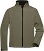 James & Nicholson JN135 Men´s Softshell Jacket - Olive - XL - thumbnail