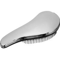Haarborstel anti-klit zilver 18,5 cm van kunststof - Haarborstels - thumbnail