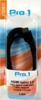 Enzo Pro-1 HDMI kabel A naar D micro 1,5 meter 1.4 - 9285010 Enzo Pro-1 HDMI kabel A naar D micro 1,5 meter 1.4 - 9285010