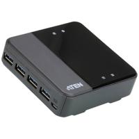 ATEN US3344 4 poorten USB 3.2 Gen 1-schakelaar (USB 3.0) Zwart - thumbnail