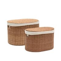Kave Home Mand 'Indali' Rotan, Set van 2 stuks Kave Home Mand 'Indali' Rotan, Set van 2 stuks