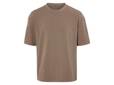 LIVERGY Heren oversized T-shirt (Bruin, L)