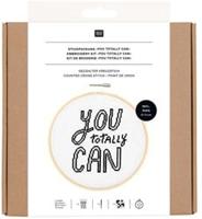 Rico Design Borduurpakket "you totally can" Ø 15 cm - thumbnail