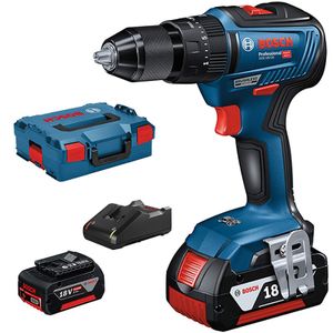 Bosch Blauw GSB 18V-55 Professional | Accu Schroefklopboormachine | L-BOXX 136 | GBA 18V 4.0Ah - 06019H5300