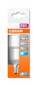 OSRAM 4058075428423 LED-lamp Energielabel F (A - G) E14 Ballon 8 W = 60 W Koudwit (Ø x l) 37.2 mm x 115 mm 1 stuk(s)