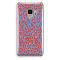 Leopard blue: Samsung Galaxy S9 Transparant Hoesje