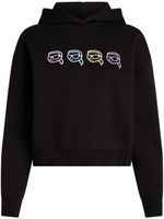 Karl Lagerfeld hoodie Ikon Outline en coton biologique - Noir