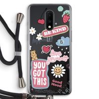Positivity: OnePlus 7 Transparant Hoesje met koord