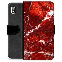 Samsung Galaxy A10 Premium Wallet Hoesje - Rood Marmer