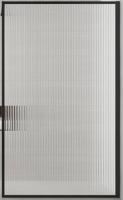 Saqu Faye inloopdouche incl. antikalk 100x200cm ribbelglas mat zwart - thumbnail