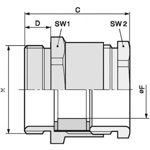 LAPP 52107903 Wartel M50 Polyamide Grijs-wit (RAL 7035) 5 stuk(s)