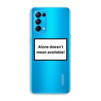 Alone: Oppo Find X3 Lite Transparant Hoesje