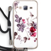 Mooie bloemen: Samsung Galaxy J3 (2016) Transparant Hoesje met koord