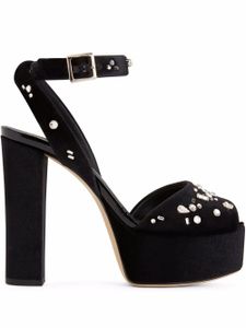 Giuseppe Zanotti sandales Betty en daim - Noir