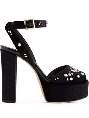 Giuseppe Zanotti sandales Betty à plateforme 120 mm - Noir