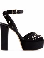 Giuseppe Zanotti sandales Betty en daim - Noir - thumbnail