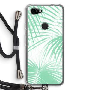 Palmbladeren: Pixel 3a Transparant Hoesje met koord