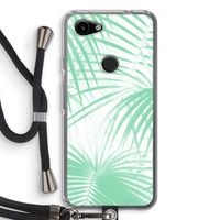 Palmbladeren: Pixel 3a Transparant Hoesje met koord