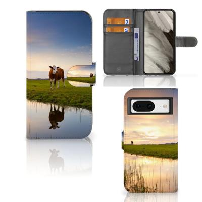 Google Pixel 8 | Telefoonhoesje | Met pasjeshouder | Koe