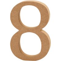 Creativ Company Cijfer 8 mdf 8cm, 1st.