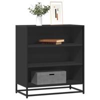 Dressoir 68x35x76 cm bewerkt hout en metaal zwart