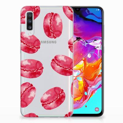 Samsung Galaxy A70 | Siliconen Case | Pink Macarons