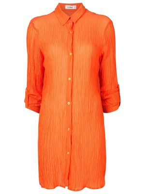 Amir Slama robe-chemise à effet froissé - Orange