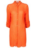 Amir Slama robe-chemise à effet froissé - Orange - thumbnail