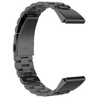 Roestvrij stalen band voor Garmin QuickFit 22mm / Garmin Fenix 7 / 7 Pro / 6 Three Beads horlogeband - Zwart