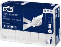 Tork Xpress Advanced handdoek 2-laags, systeem H2, wit, ft 25,5x21,2 cm, pak van 21 stuks