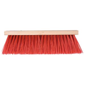 Bezemkop buiten rood FSC hout/nylon 35 cm