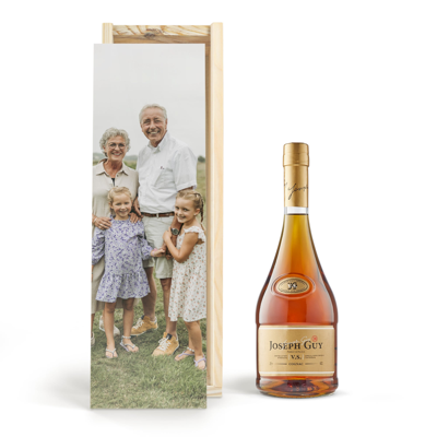 Cognac in bedrukte kist - Joseph Guy