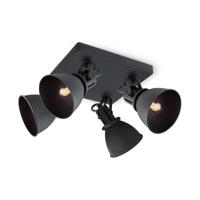 Opbouwspot Fama 4 - incl. dimbare LED lamp - zwart