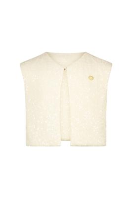 Le Chic Zomer gilet meisjes Ivoor wit - pailletten - Eloise