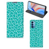 OPPO Reno4 Pro 5G | Bookcase | Cracks Blue