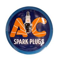 AC Spark Plugs Logo Emaille Bord - Ø40cm AC Spark Plugs Logo Emaille Bord - Ø40cm
