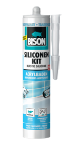 Siliconenkit Acrylbaden Transparant Koker 300 ml - Bison