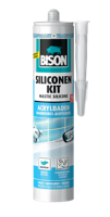 Siliconenkit Acrylbaden Transparant Koker 300 ml - Bison