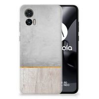 Motorola Edge 30 Neo Bumper Hoesje Wood Concrete