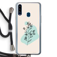 Violets are blue: Samsung Galaxy A20s Transparant Hoesje met koord