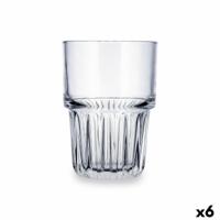 Glas Quid Cubik Transparant Glas 390 ml (6 Stuks)