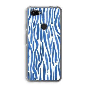Blauwe nerven: Google Pixel 3a Transparant Hoesje
