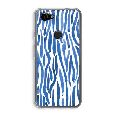 Blauwe nerven: Google Pixel 3a Transparant Hoesje