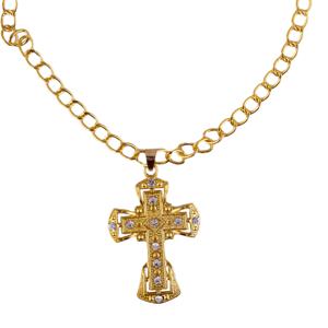 Gouden verkleed ketting met groot kruis - Monniken - priesters - nonnen - paus - bisschop - dominee