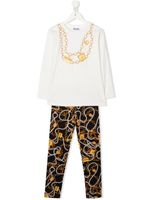 Moschino Kids ensemble t-shirt-legging Toy Necklace - Blanc - thumbnail