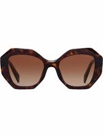 Prada Eyewear lunettes de soleil Symbole à monture oversize - Marron Prada Eyewear lunettes de soleil Symbole à monture oversize - Marron